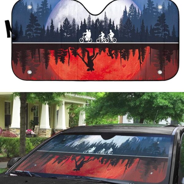 gearhumans 3D Custom Car Auto Sunshade Stranger Movie GT18035 Auto Sunshade 