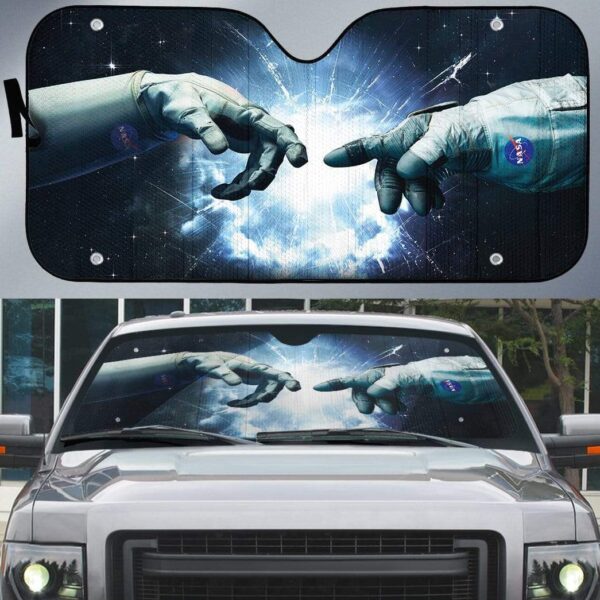 gearhumans 3D Custom Car Auto Sunshade The Creation Of Astronaut GM21024 Auto Sunshade