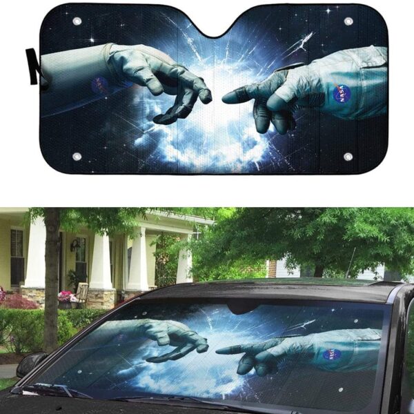 gearhumans 3D Custom Car Auto Sunshade The Creation Of Astronaut GM21024 Auto Sunshade 