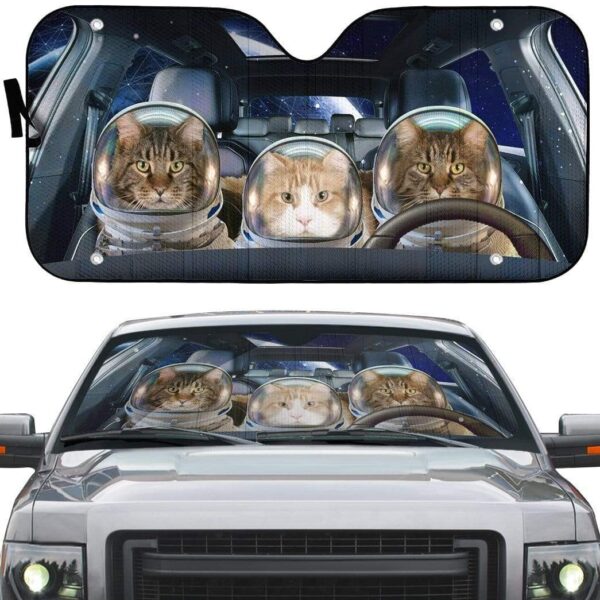 gearhumans 3D Custom Maine Coon Space Car Auto Sunshade GD13052 Auto Sunshade