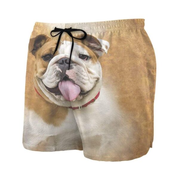 Gearhumans 3D Cute Face Bulldog Custom Summer Beach Shorts Swim Trunks GV120624 Men Shorts