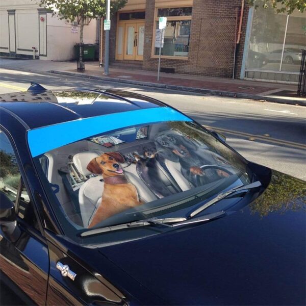 gearhumans 3D Dachshund Custom Car Auto Sunshade GL03086 Auto Sunshade 