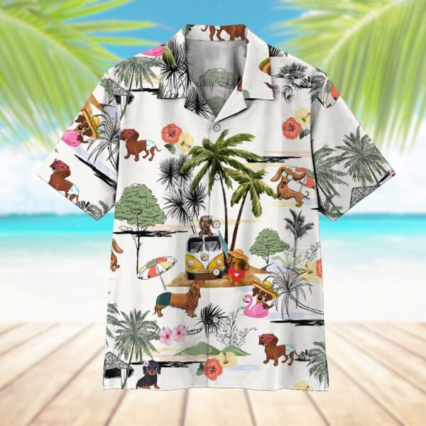 Gearhumans 3D Dachshund Hawaii Shirt ZZ2904214 Hawai Shirt 