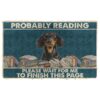 Gearhumans 3D Dachshund Probably Reading Please Wait Custom Doormat GW28052115 Doormat Doormat S(15,8inchx23,6inch)