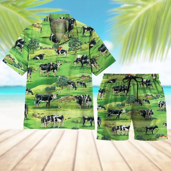 Gearhumans 3D Dairy Cow Beach Short ZZ26052111 Men Shorts 