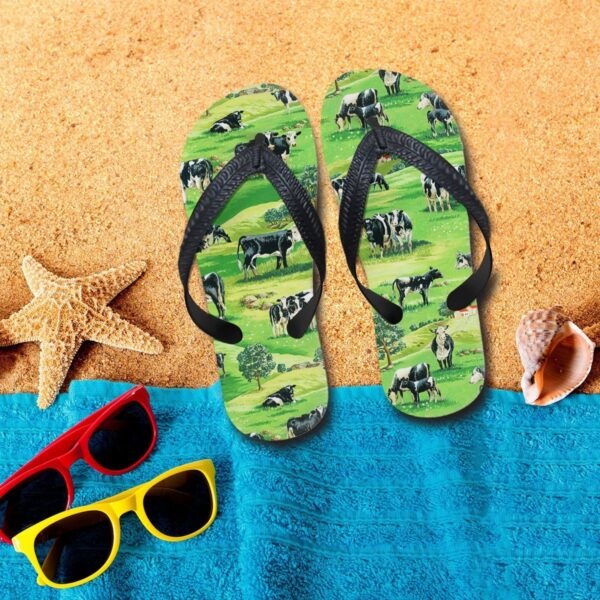 Gearhumans 3D Dairy Cow Flip Flop ZZ2605213 Flipflop