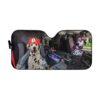 gearhumans 3D Dalmatian Dogs Fire Truck Custom Car Auto Sunshade GW02064 Auto Sunshade 57''x27.5''