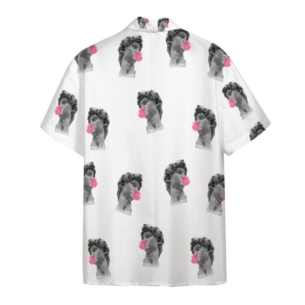 Gearhumans 3D David Michelangelo Bubble Gum Custom Hawaii Shirt GO13052128 Hawai Shirt