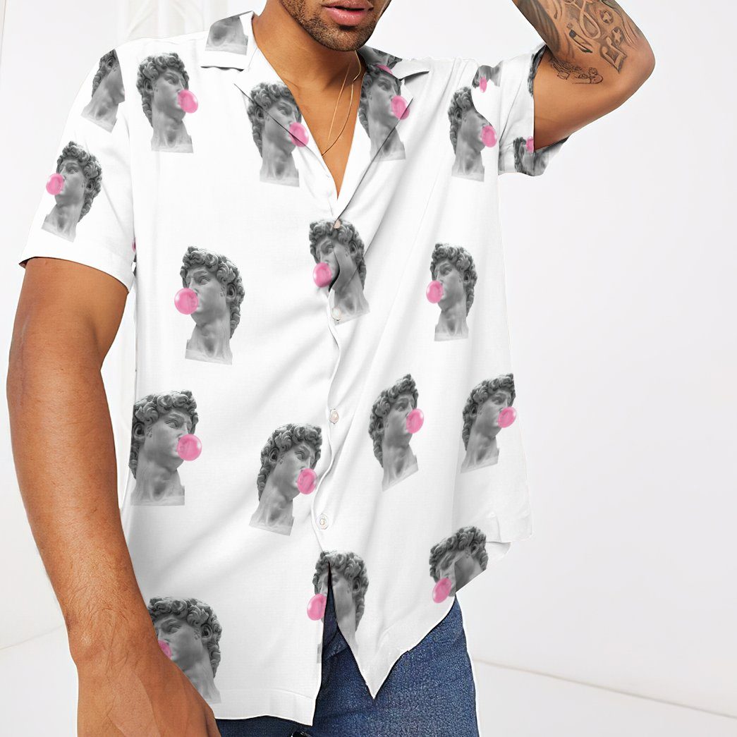 Gearhumans 3D David Michelangelo Bubble Gum Custom Hawaii Shirt GO13052128 Hawai Shirt