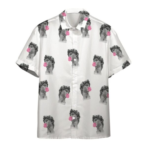 Gearhumans 3D David Michelangelo Bubble Gum Custom Hawaii Shirt GO13052128 Hawai Shirt Short Sleeve Shirt S 
