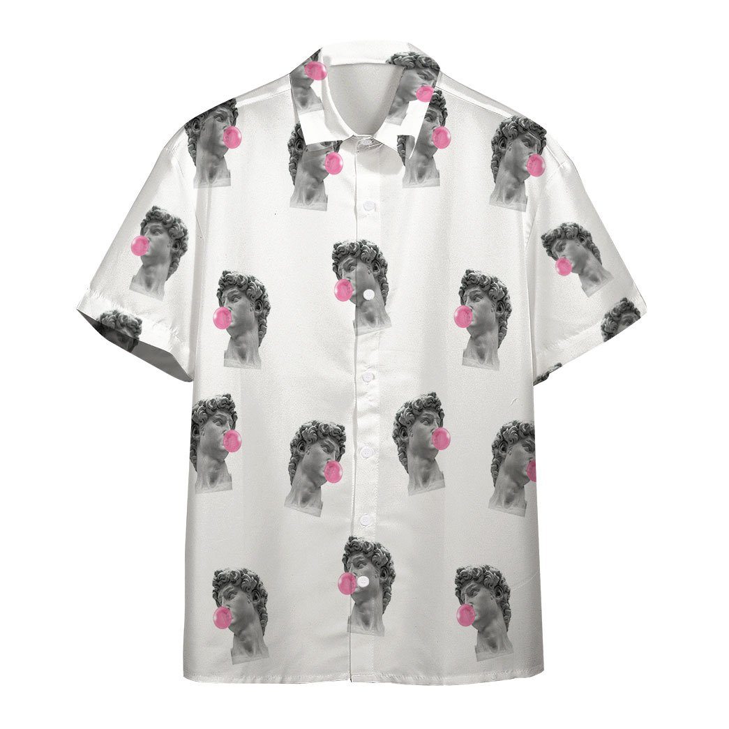 Gearhumans 3D David Michelangelo Bubble Gum Custom Hawaii Shirt GO13052128 Hawai Shirt Short Sleeve Shirt S