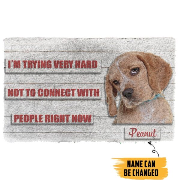 Gearhumans 3D David Rose Im trying very hard not to connect with people right now Custom Name Doormat GO27052111 Doormat Doormat S(15,8inchx23,6inch) 