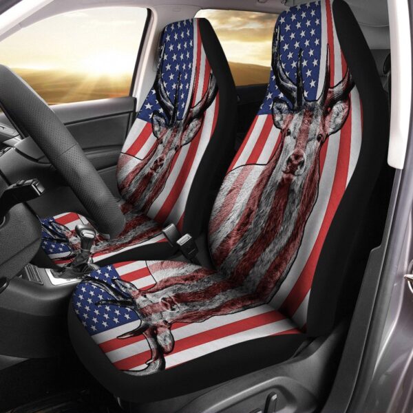 Gearhumans 3D Deer Hunting American Custom Car Seat Covers GW1606216 Car Seat Covers