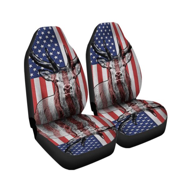 Gearhumans 3D Deer Hunting American Custom Car Seat Covers GW1606216 Car Seat Covers Car Seat Covers Freesize 