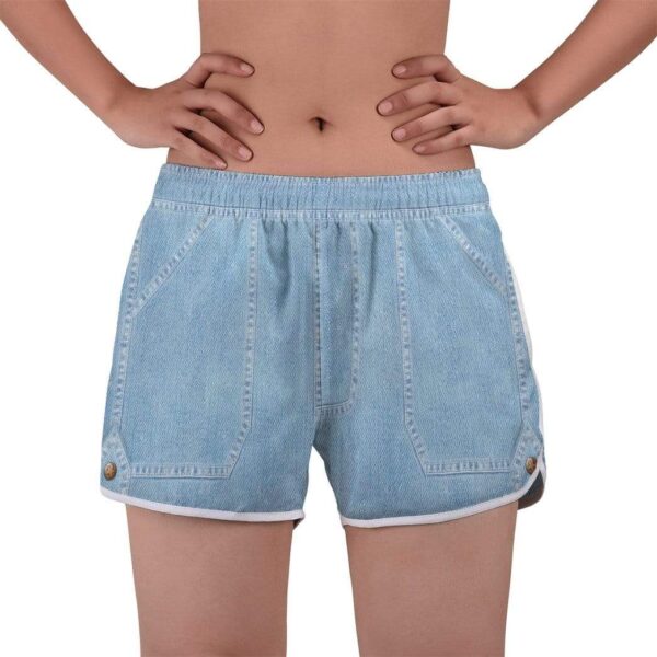 Gearhumans 3D Denim Custom Women Beach Shorts GW290711 Women Shorts