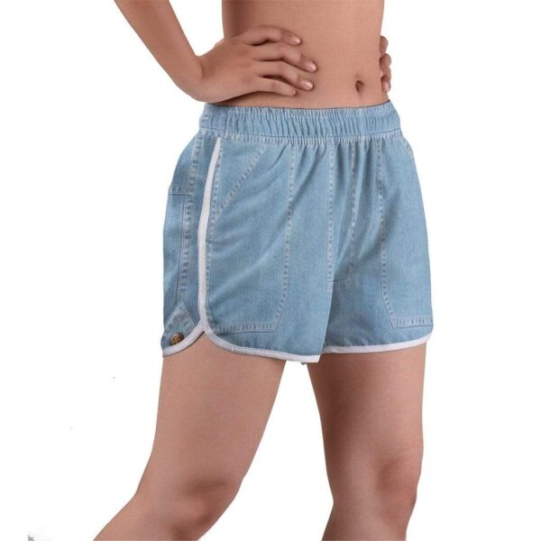 Gearhumans 3D Denim Custom Women Beach Shorts GW290711 Women Shorts