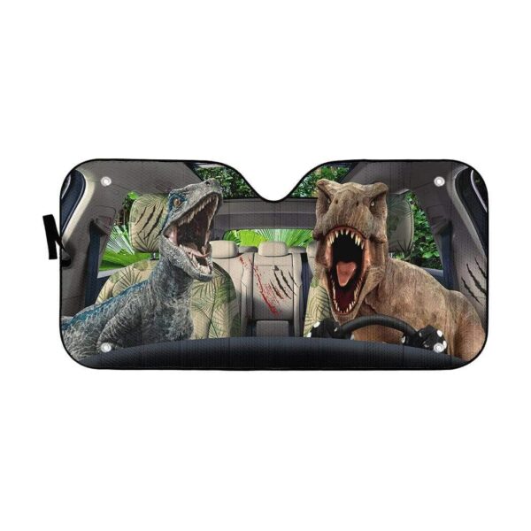 gearhumans 3D Dinosaur Custom Car Auto Sunshade GS24064 Auto Sunshade 57''x27.5'' 