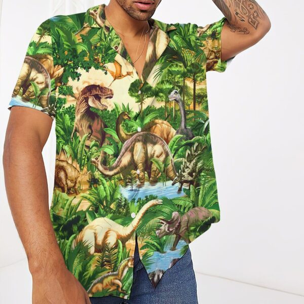 Gearhumans 3D Dinosaur Hawaii Shirt ZZ1905212 Hawai Shirt 