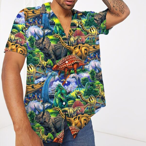 Gearhumans 3D Dinosaur Hawaii Shirt ZZ2904211 Hawai Shirt 