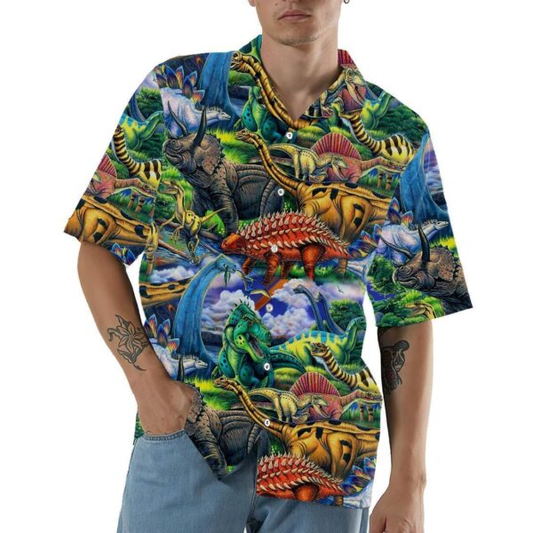 Gearhumans 3D Dinosaur Hawaii Shirt ZZ2904211 Hawai Shirt 