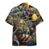 Gearhumans 3D Dinosaur In The Space Custom Hawaii Shirt GS24062139 Hawai Shirt Hawai Shirt S