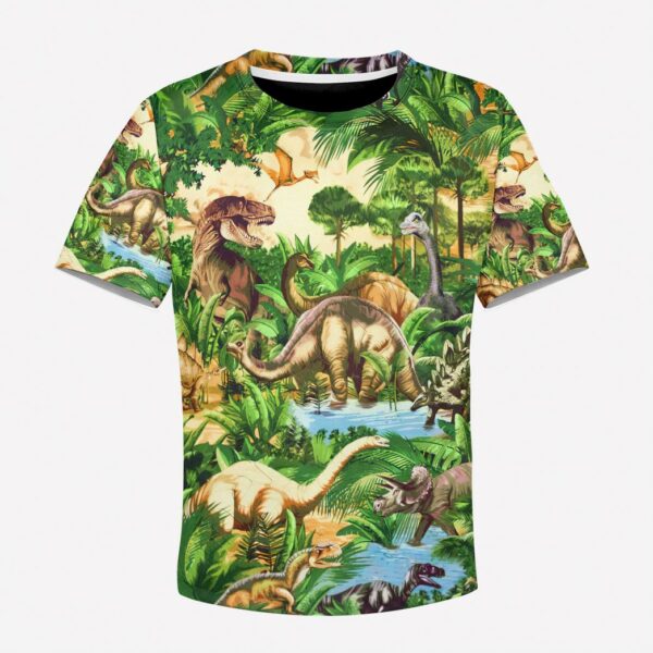 Gearhumans 3D Dinosaur Kids Tshirt Hoodie Apparel ZZ2505217 Kid 3D Apparel Kid T-Shirt 2XS 