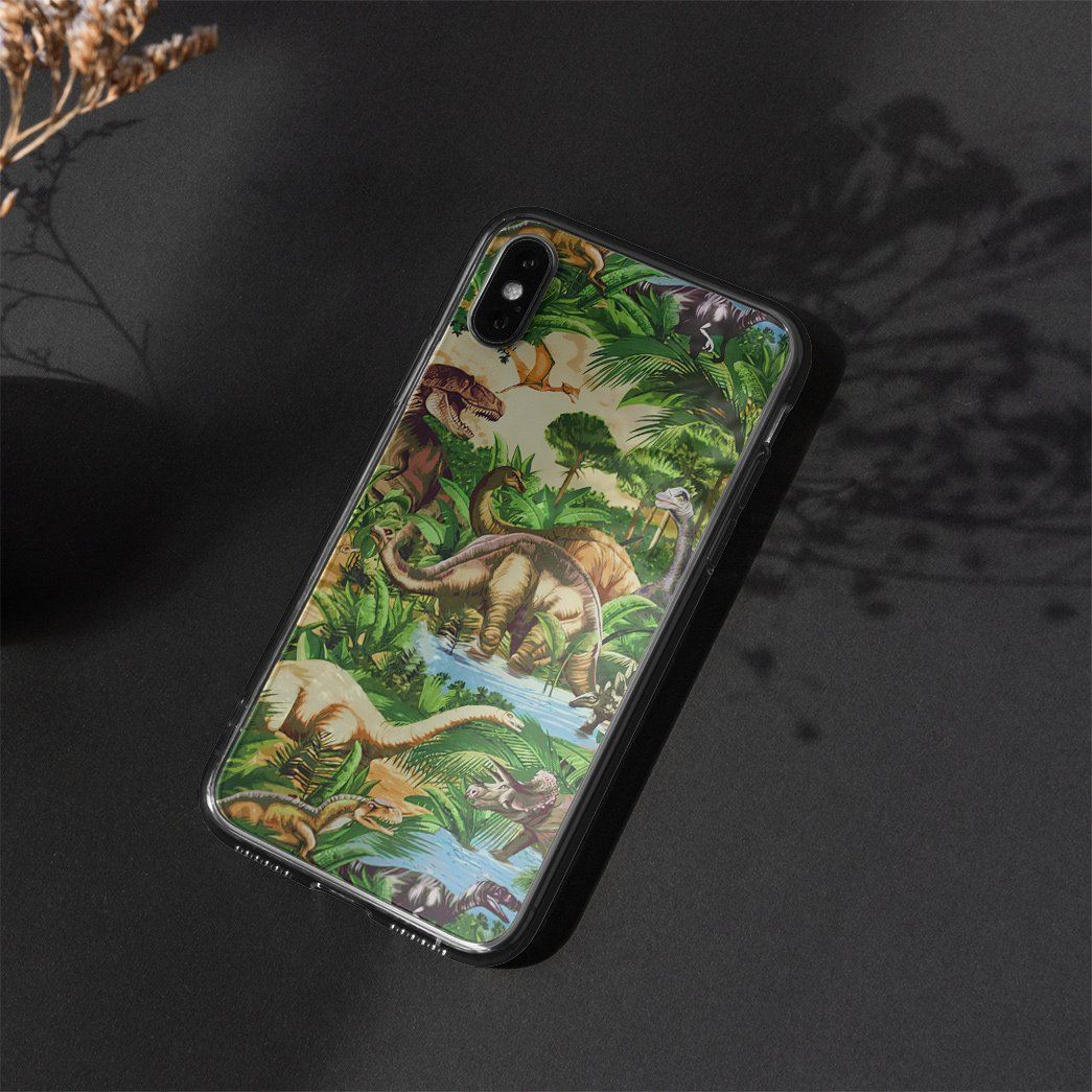 Gearhumans 3D Dinosaur Phone Case ZK2505211 Glass Phone Case