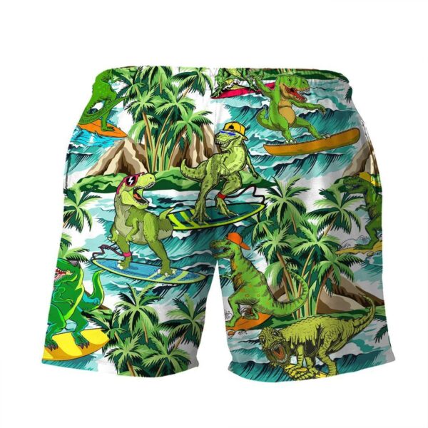 Gearhumans 3D Dinosaur Surfing Hawaii Shirt ZZ2806211 Short Sleeve Shirt