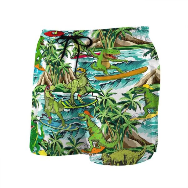 Gearhumans 3D Dinosaur Surfing Hawaii Shirt ZZ2806211 Short Sleeve Shirt