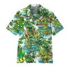 Gearhumans 3D Dinosaur Surfing Hawaii Shirt ZZ2806211 Short Sleeve Shirt Short Sleeve Shirt S