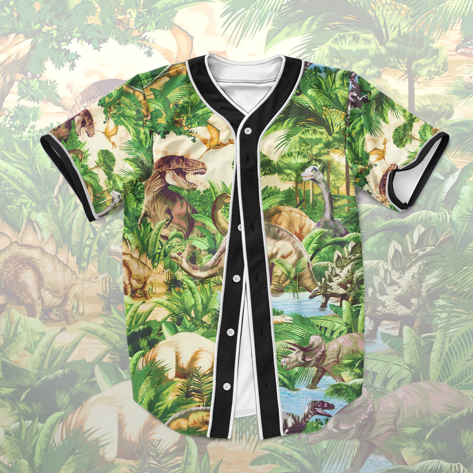 Gearhumans 3D Dinosaur World Custom Jersey Shirt GW0107219 Jersey Shirt