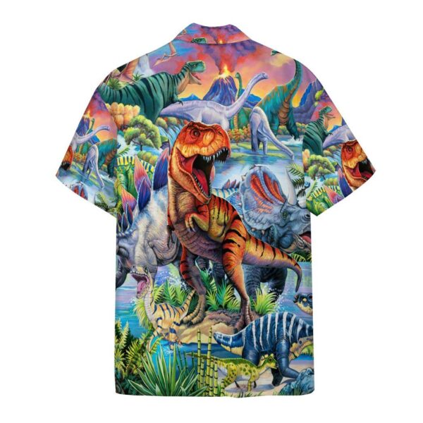 Gearhumans 3D Dinosaur World Hawaiian Custom Short Sleeve Shirts GW1406215 Hawai Shirt