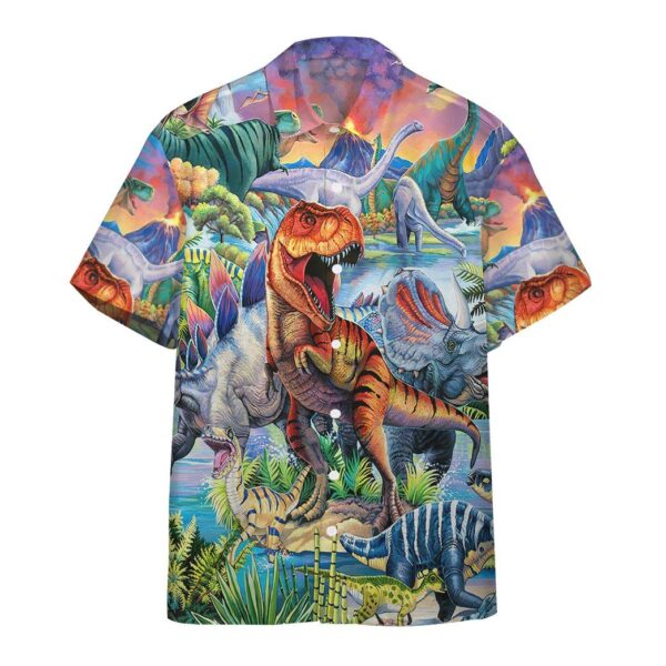 Gearhumans 3D Dinosaur World Hawaiian Custom Short Sleeve Shirts GW1406215 Hawai Shirt Short Sleeve Shirt S