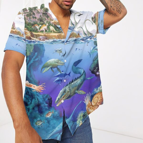 Gearhumans 3D Dinosaurs Population Hawaii Shirt ZK2505216 Hawai Shirt 