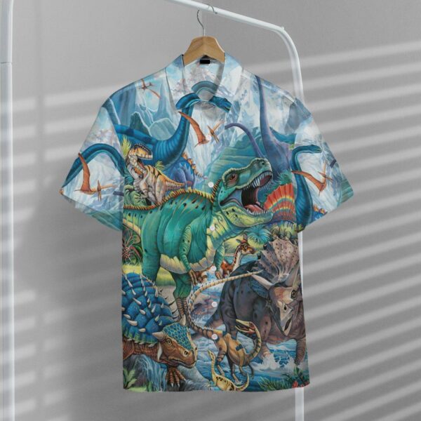 Gearhumans 3D Dinotopia Hawaiian Custom Short Sleeve Shirts GW14062112 Hawai Shirt 