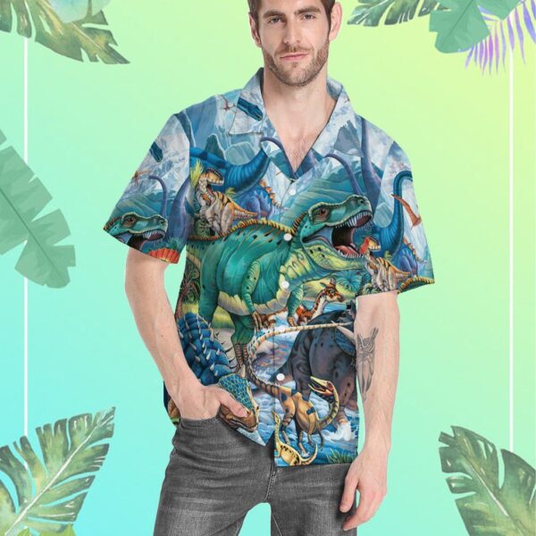 Gearhumans 3D Dinotopia Hawaiian Custom Short Sleeve Shirts GW14062112 Hawai Shirt 