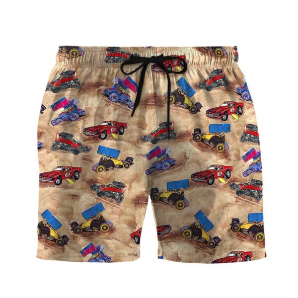 Gearhumans 3D Dirt Track Racing Hawaii Custom Beach Shorts Swim Trunks GS14052125 Men Shorts Men Shorts S 