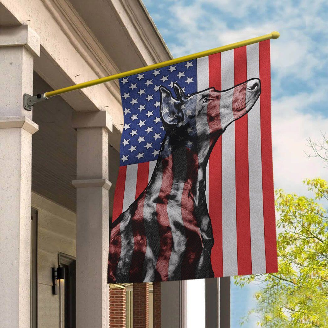 Gearhumans 3D Doberman Pinscher Dog Custom House Flag GS2005211 House Flag