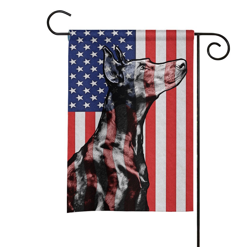 Gearhumans 3D Doberman Pinscher Dog Custom House Flag GS2005211 House Flag House Flag S