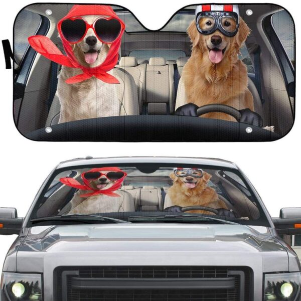 gearhumans 3D Dog Custom Car Auto Sunshade GH250516 Auto Sunshade