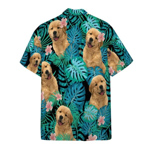 Gearhumans 3D Dog Hawaiian Tropical Custom Photo Short Sleeve Shirt GS0107212 Hawai Shirt