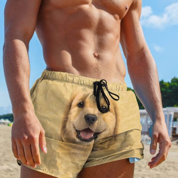 Gearhumans 3D Dog Head Beach Shorts Swim Trunks GV12063 Men Shorts 