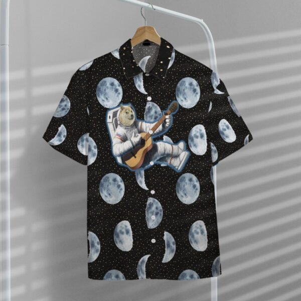 Gearhumans 3D Doge Astronaut Playing Guitar Custom Hawaii Shirt GO19052117 Hawai Shirt 