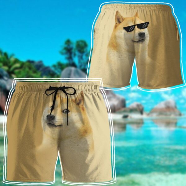 Gearhumans 3D Doge Meme Custom Beach Shorts Swim Trunks GO14052114 Men Shorts