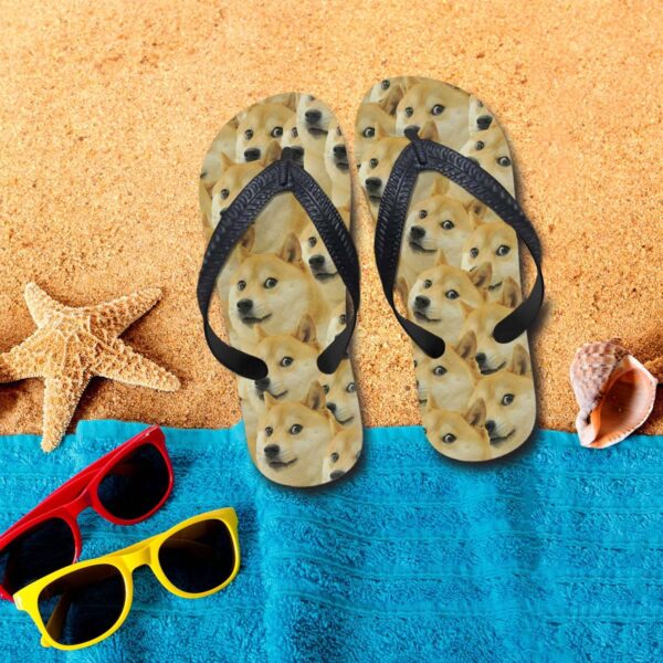 Gearhumans 3D Doge Meme Custom Flipflop GO21052110 Flipflop Women 35EU 