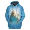 Gearhumans 3D Dolphin Custom Tshirt Hoodie Apparel GW02062128 3D Apparel Hoodie S