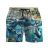 Gearhumans 3D Dolphin Paradise Custom Beach Shorts Swim Trunk GS1106219 Men Shorts Men Shorts S