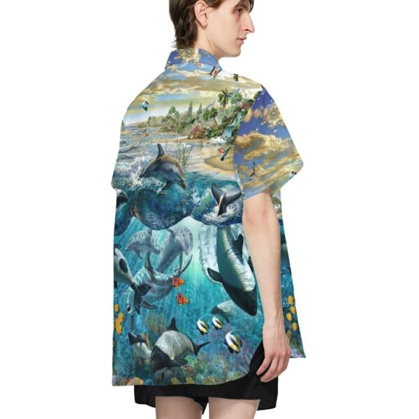 Gearhumans 3D Dolphin Paradise Custom Short Sleeve Shirt GS1106218 Hawai Shirt 