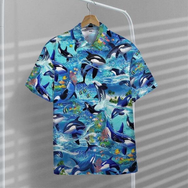Gearhumans 3D Dolphins Hawaii Shirt ZZ1905214 Hawai Shirt 