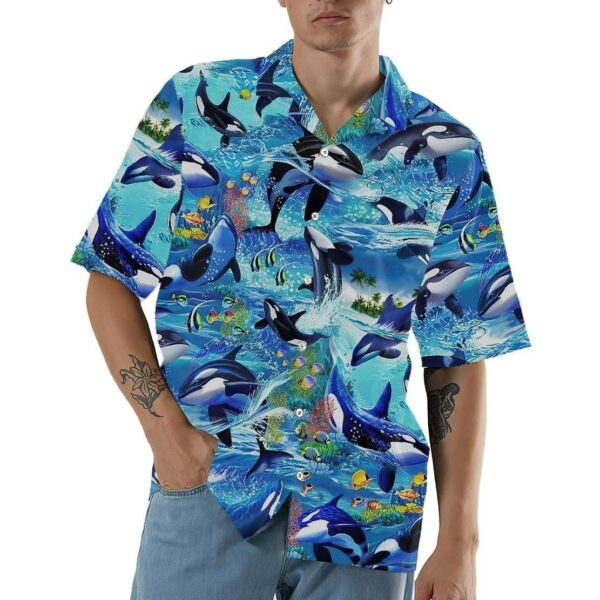 Gearhumans 3D Dolphins Hawaii Shirt ZZ1905214 Hawai Shirt 